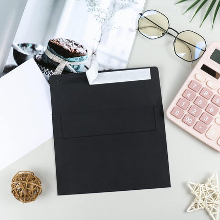 50Pcs Black Premium Envelope High Quality Letter Mailer For Wedding Invite Gift