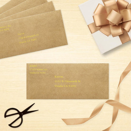100Pcs Blank Kraft Paper Self Adhesive Business Envelope Mailing PeelSeal Use