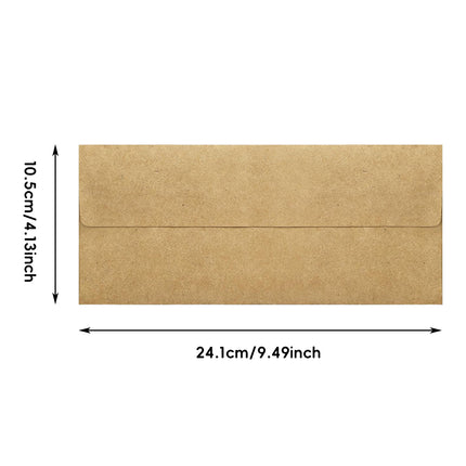 100Pcs Blank Kraft Paper Self Adhesive Business Envelope Mailing PeelSeal Use