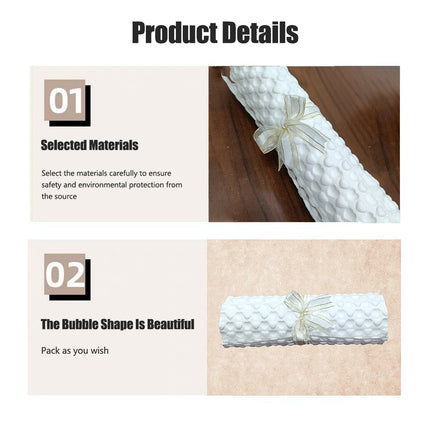 Embossed Kraft Paper Packaging Sheet White Texture Wrap Paper Gift Wrapping