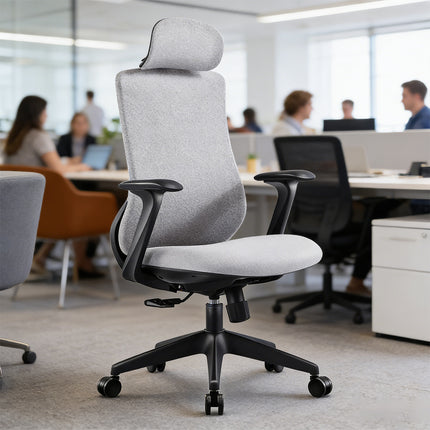 Ergonomic Office Chair S-Shaped Comfort High Elastic Foam Breathable Adjustable
