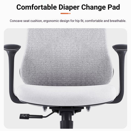 Ergonomic Office Chair S-Shaped Comfort High Elastic Foam Breathable Adjustable