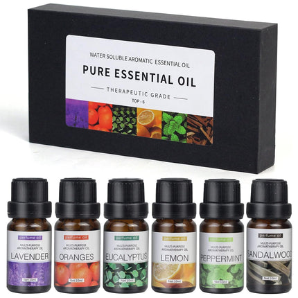 Essential Oil Set 6 Bottles Natural Aromatherapy Oils for Relax and Massage