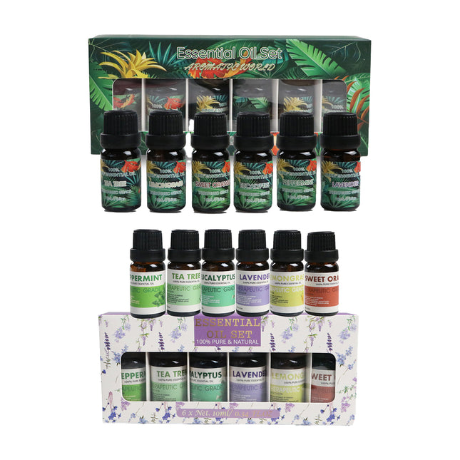 6 PCS Water Soluble Plant Aromatherapy Essential Oil for Diffuser 10ml Bottles