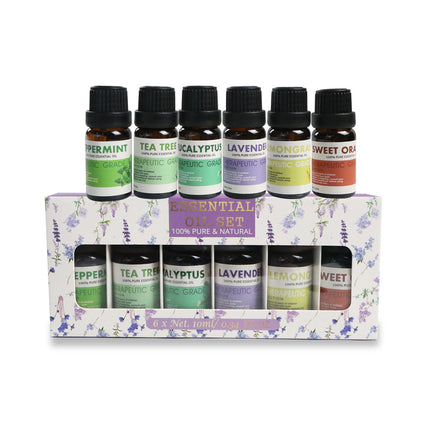 6 PCS Water Soluble Plant Aromatherapy Essential Oil for Diffuser 10ml Bottles