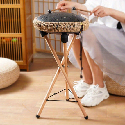 Hand Drum Stand Wooden Foldable Tripod Non Slip Music Practice Performance 60cm