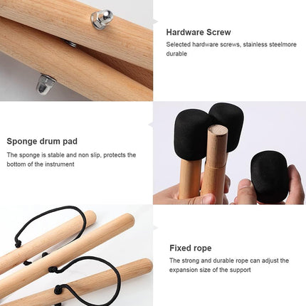 Hand Drum Stand Wooden Foldable Tripod Non Slip Music Practice Performance 60cm