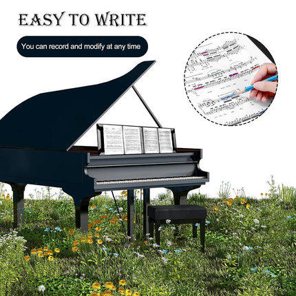 A4 Piano 4 Page Music Sheet Folder Binder Replaceable Inner Core Durable Use