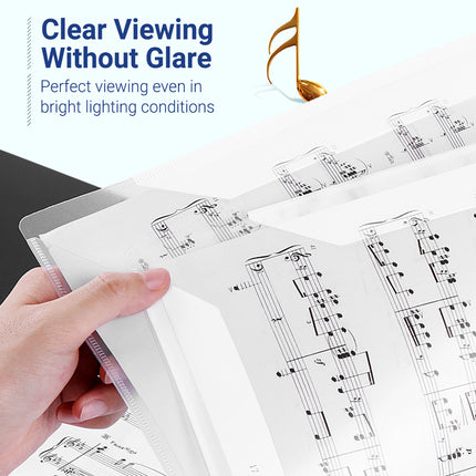 A4 Piano 4 Page Music Sheet Folder Binder Replaceable Inner Core Durable Use