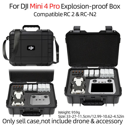 DJI Mavic Mini 3/3 Pro/4 Pro Handbag Case Hard Shell Protective Bag Portable