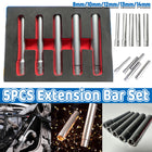 5PCS Socket Extension Bar Set 6Size Durable for Ratchet Wrench Tool Set Silver