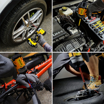 19PCS 6-14mm Secure Nut Driver Socket Set Durable for Car Bike Repair Use