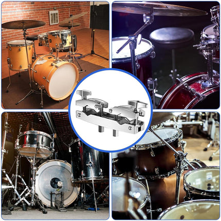Extension Stand Clamp Set for Jazz Drum Durable Stable High-Strength Non-Slip