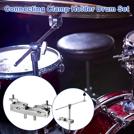 Extension Stand Clamp Set for Jazz Drum Durable Stable High-Strength Non-Slip