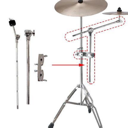 Extension Stand Clamp Set for Jazz Drum Durable Stable High-Strength Non-Slip