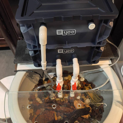External Aquarium Bio Filter Box Waterfall System with Dual Outlets