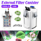 Aquarium Filter Canister 1000L/H External Fish Tank Oxygen Pump Water Filtration