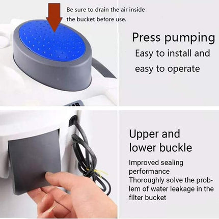 Aquarium Filter Canister 1000L/H External Fish Tank Oxygen Pump Water Filtration