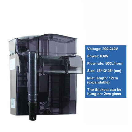 External Aquarium Protein Skimmer Hang On Fish Tank Waterfall Filter Marine