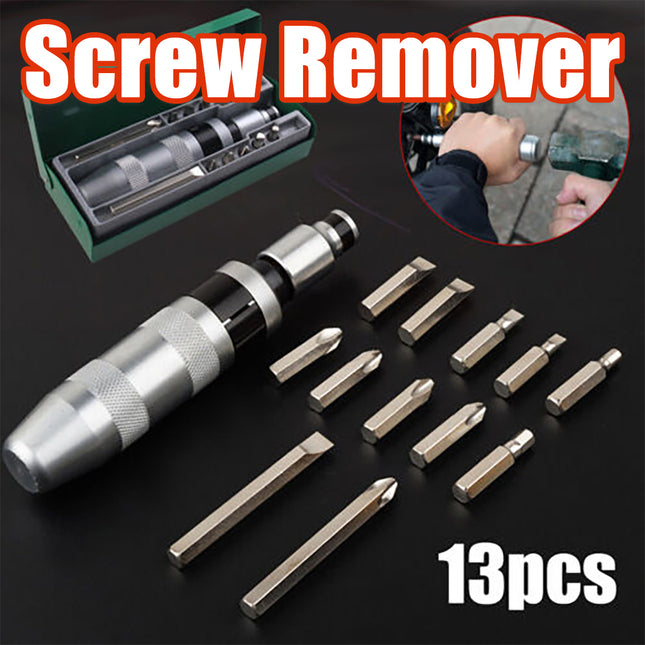 Impact Hand Screwdriver Driver Socket Set 13pcs Phillips Hex Trox Star Flat Bits