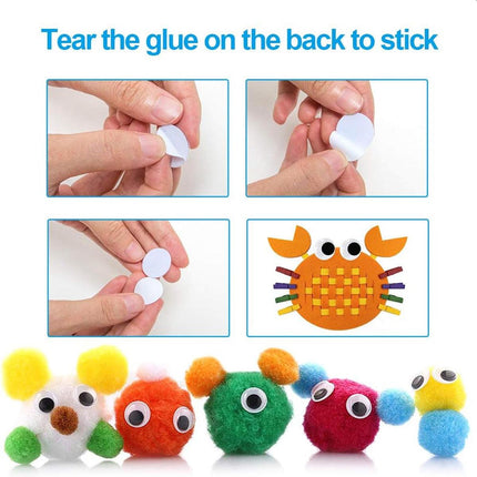 1500pcs Craft Supplies DIY Adhesive Eyes Stickers Handmade Decorations Projects