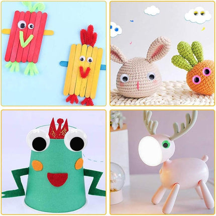 1500pcs Craft Supplies DIY Adhesive Eyes Stickers Handmade Decorations Projects