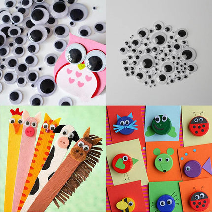 1500pcs Craft Supplies DIY Adhesive Eyes Stickers Handmade Decorations Projects
