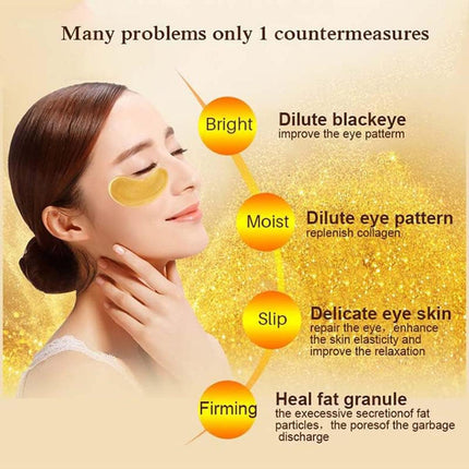 20PCS Gold Gel Anti-Wrinkle Dark Circle Collagen Under Eye Patches Pad Mask VIC