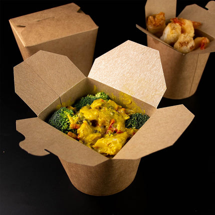 50PCS Food Grade Fast Food Takeaway Boxes Leakproof Greaseproof 16/26/32OZ