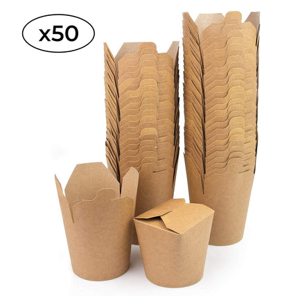 50PCS Food Grade Fast Food Takeaway Boxes Leakproof Greaseproof 16/26/32OZ