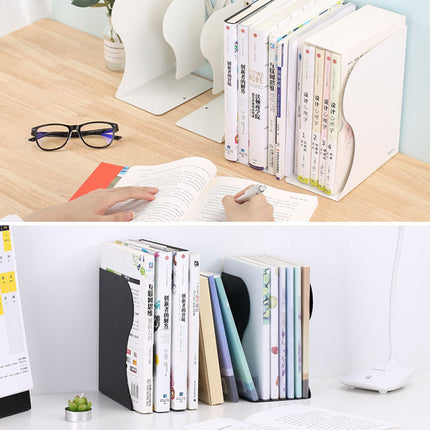 Extendable Metal Desktop Book Storage Rack Bookshelf Space Saving Adjustable