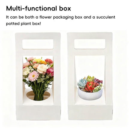 30PCS Flower Gift Packaging Boxes with Handle Durable Birthday Wedding Favors