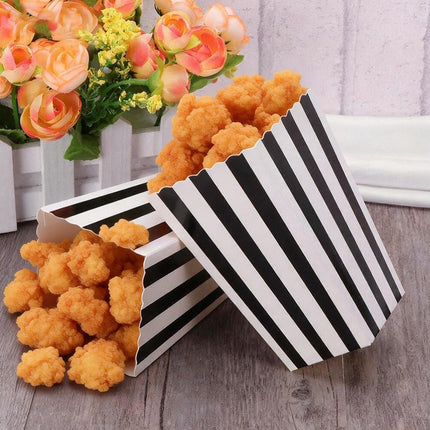 100PCS Popcorn Box Food-Grade Large Capacity Disposable Snack Boxes for Party