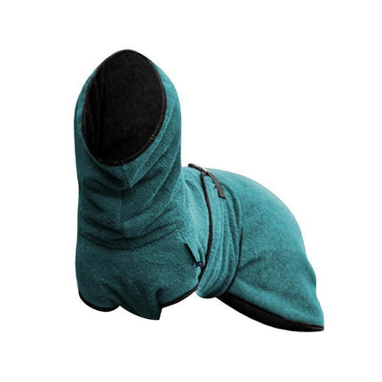 Pet Bathrobe Clothes Dog Towel Drying Robe Soft Warm Super Absorbent Lake Blue - Aimall
