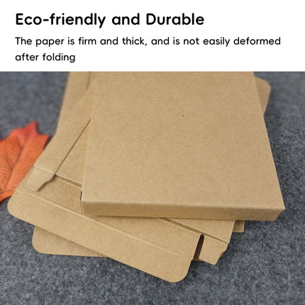 Kraft Paper Box 2 Sizes Brown 50Pcs Packaging Shipping Box Quick Folded Durable
