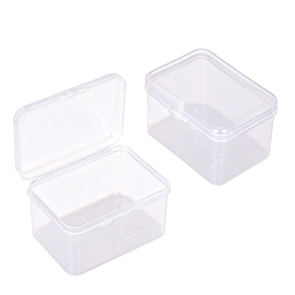 10PCS Mini Clear Plastic Storage Box Small Item Organiser Jewellery Craft Parts