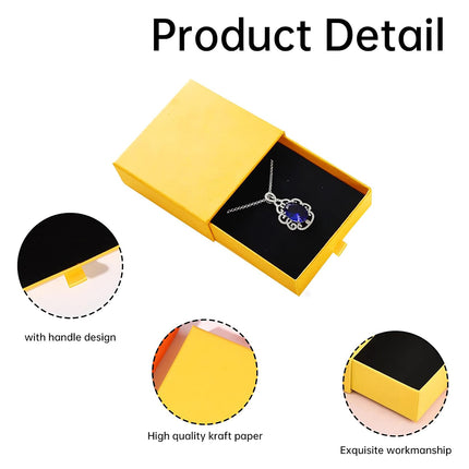 10PCS Jewellery Storage Box Set Drawer Style 9x9x3cm Velvet Lined 3 Colours