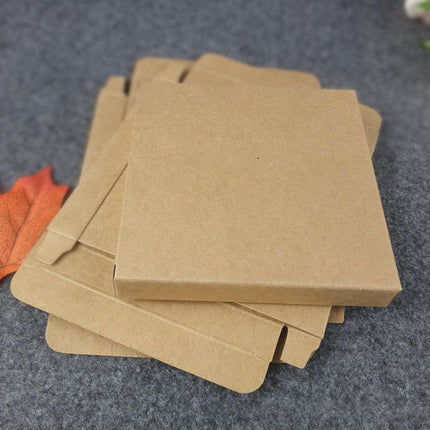Kraft Paper Box 2 Sizes Brown 50Pcs Packaging Shipping Box Quick Folded Durable