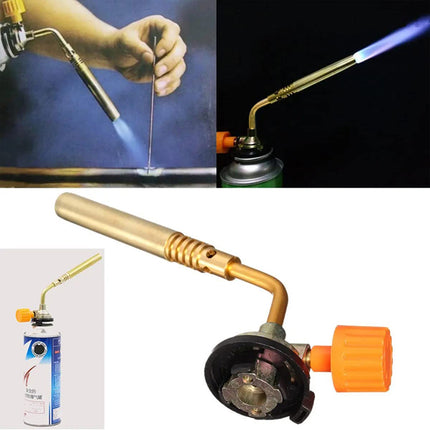 Windproof Butane Gas Torch Adjustable Flame Burner for Kitchen BBQ Welding Camping