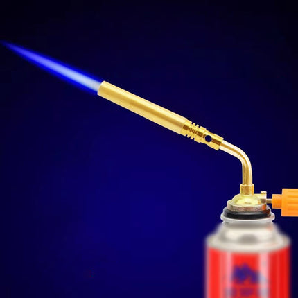 Windproof Butane Gas Torch Adjustable Flame Burner for Kitchen BBQ Welding Camping