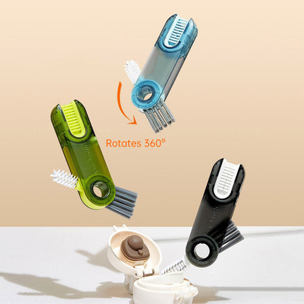 1/2pcs 3-in-1 U Shaped Bottle Thermos Cup Cleaning Brush with Rotating Heads
