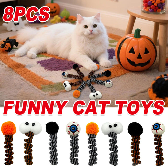 8PCS Cat Toys Set Interactive Kitten Toys for Indoor Cats Kittens Multi Colours