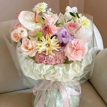 Milk Cotton Flower Wrapping Paper 190 Sheets Florist Bouquet Gift Packaging
