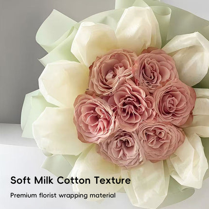 Milk Cotton Flower Wrapping Paper 190 Sheets Florist Bouquet Gift Packaging