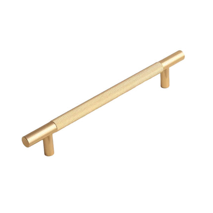Light Luxury Cabinet Handle Full Copper Gold Straight Knurled Drawer Door Pull