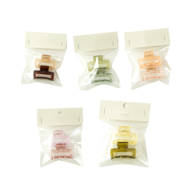 Acrylic Hair Claw Clip Barrettes Women Geometric Multicolor Clamp