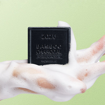 5PCS Bamboo Charcoal Soap for Facial Cleansing Body Shower Moisturizing Bathroom