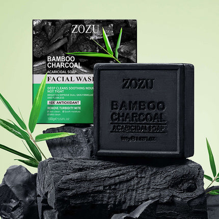 5PCS Bamboo Charcoal Soap for Facial Cleansing Body Shower Moisturizing Bathroom