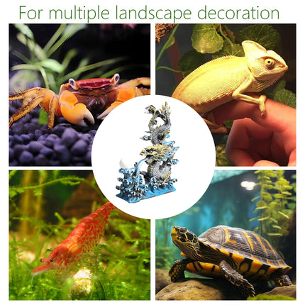 Oriental Dragon Figurine Resin Ornament Fish Tank Aquarium Landscape Decoration
