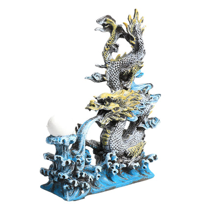 Oriental Dragon Figurine Resin Ornament Fish Tank Aquarium Landscape Decoration